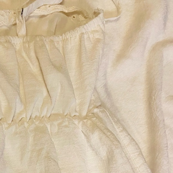 Vintage Jifan Cream Adjustable Spaghetti Strap Babydoll Shirt Size S EUC - Picture 3 of 7